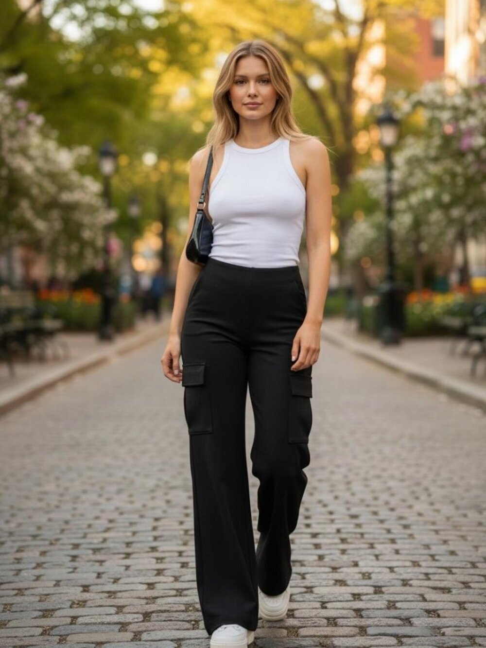 Athleta Black Cargo Flare Pants | High Rise Athleisure Pant | Women’s Activewear - Picture 10 of 10